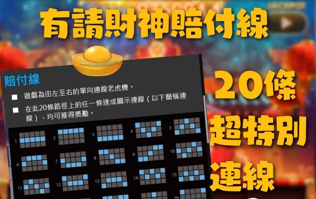 有請財神賠付線 有請財神老虎機 Slot遊戲賺錢